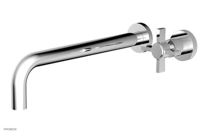Phylrich - Basic 12 Inch Single Handle Wall Lavatory Set - Blade Cross Handle