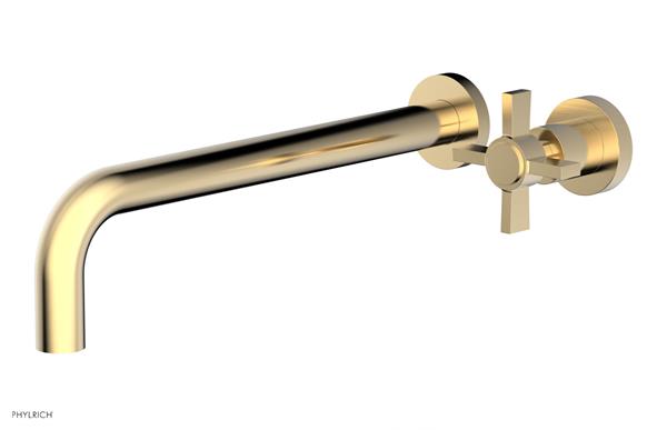 Phylrich - Basic 12 Inch Single Handle Wall Lavatory Set - Blade Cross Handle