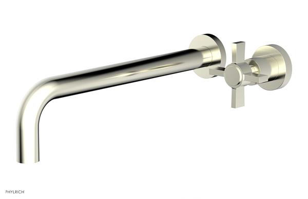 Phylrich - Basic 12 Inch Single Handle Wall Lavatory Set - Blade Cross Handle