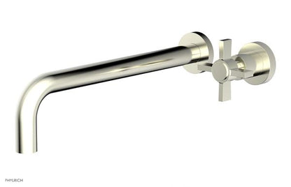Phylrich - Basic 12 Inch Single Handle Wall Lavatory Set - Blade Cross Handle