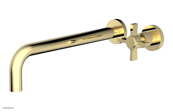 Phylrich - Basic 12 Inch Single Handle Wall Lavatory Set - Blade Cross Handle