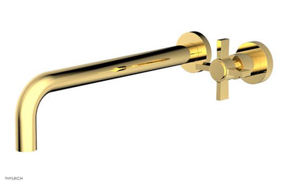 Phylrich - Basic 12 Inch Single Handle Wall Lavatory Set - Blade Cross Handle