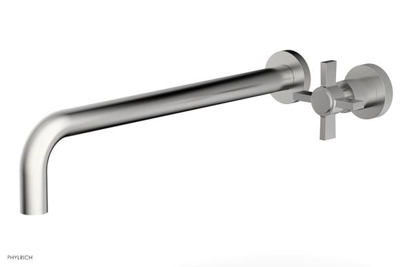 Phylrich - Basic 14 Inch Single Handle Wall Lavatory Set - Blade Cross Handle