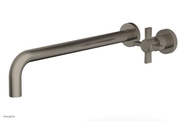 Phylrich - Basic 14 Inch Single Handle Wall Lavatory Set - Blade Cross Handle