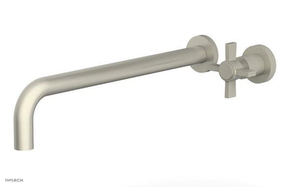 Phylrich - Basic 14 Inch Single Handle Wall Lavatory Set - Blade Cross Handle
