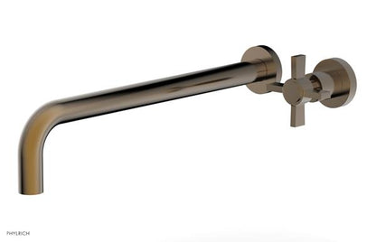 Phylrich - Basic 14 Inch Single Handle Wall Lavatory Set - Blade Cross Handle
