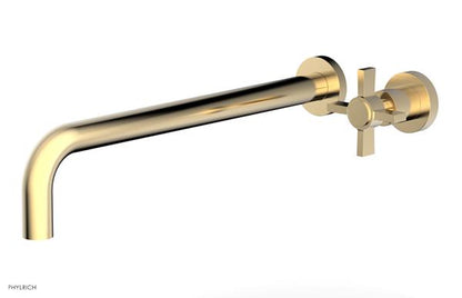 Phylrich - Basic 14 Inch Single Handle Wall Lavatory Set - Blade Cross Handle