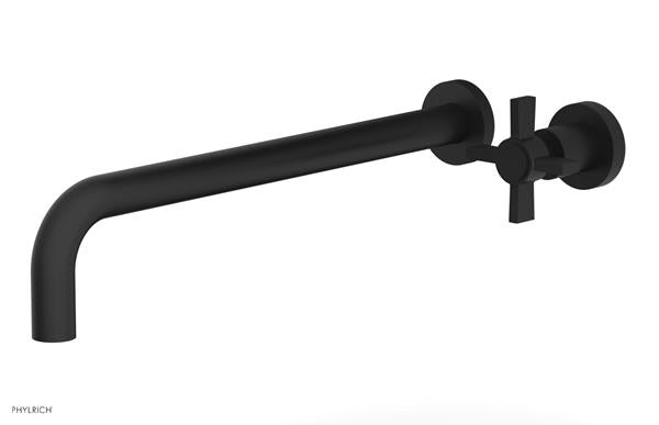 Phylrich - Basic 14 Inch Single Handle Wall Lavatory Set - Blade Cross Handle