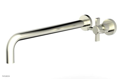 Phylrich - Basic 14 Inch Single Handle Wall Lavatory Set - Blade Cross Handle