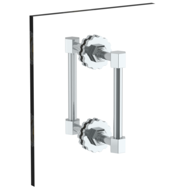 Watermark - James 6 Inch double shower door pull/ glass mount towel bar