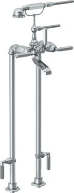 Watermark - James Floor Standing Bath Set with Hand Shower and Shut-Off Valves