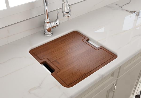 Bocchi - Sotto Dual-mount Fireclay 18 in. Single Bowl Bar Sink with Protective Bottom Grid and Strainer