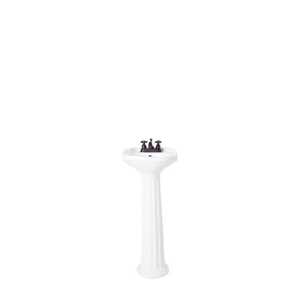 Maidstone - 15 Inch Pedestal Sink - 4 Inch Faucet Centers