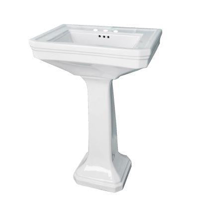 Maidstone - 26 Inch Pedestal Sink - No Backsplash