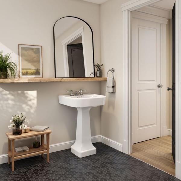 Maidstone - 26 Inch Pedestal Bathroom Sink - 8 Inch Faucet Centers
