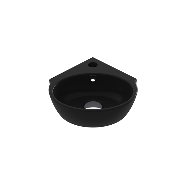 Bocchi - Milano Corner Sink Fireclay 12 inch with Overflow