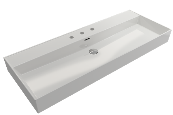 Bocchi - Milano Wall-Mounted Sink Fireclay 47.75 inch with Overflow