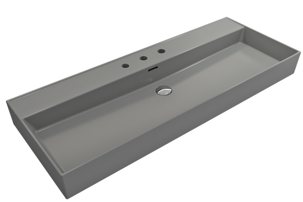 Bocchi - Milano Wall-Mounted Sink Fireclay 47.75 inch with Overflow