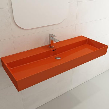 Bocchi - Milano Wall-Mounted Sink Fireclay 47.75 inch with Overflow