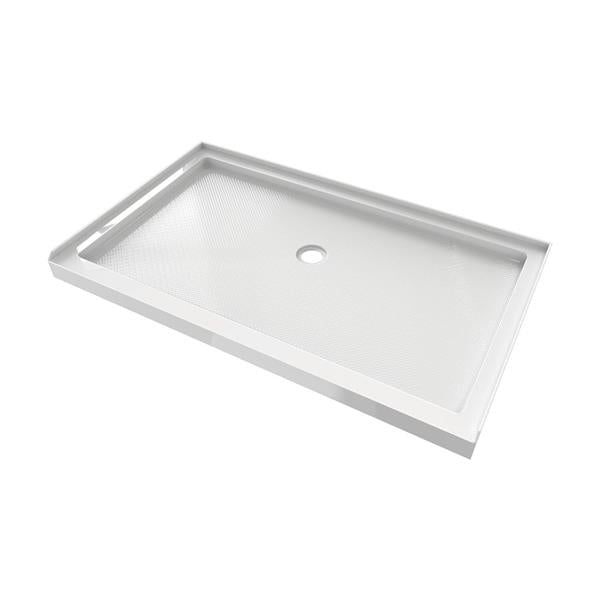 Maidstone - 36 x 60 Inch Acrylic Shower Base Center Drain - White