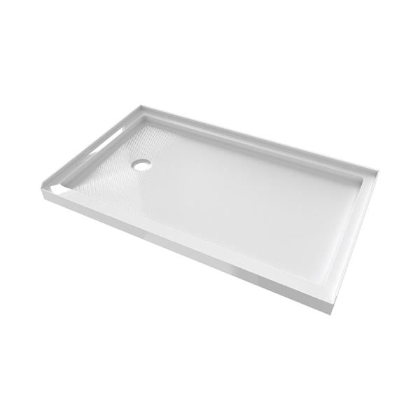 Maidstone - 60 x 36 Inch Acrylic Shower Base Left Drain - White