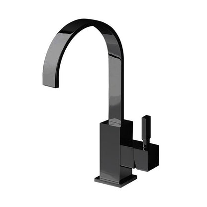 Lacava - Kubista Deck-Mount Single-Hole Faucet With An Arch Spout Featuring Natural Water Flow, One Lever Handle And Pop-Up