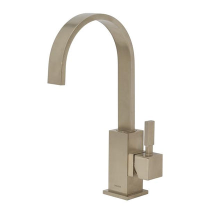 Lacava - Kubista Deck-Mount Single-Hole Faucet With An Arch Spout Featuring Natural Water Flow, One Lever Handle And Pop-Up