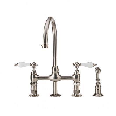 Maidstone - Bradford Bridge Kitchen Faucet - Porcelain Lever Handles