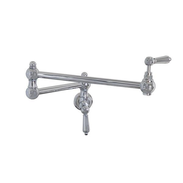 Maidstone - Wall Mounted Traditional Pot Filler - Metal Lever Handles