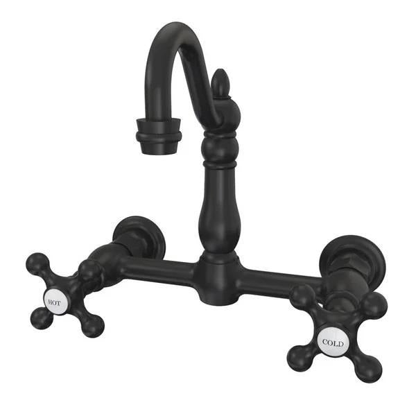 Maidstone - Wall Mount Utility Faucet - Metal Cross Handles