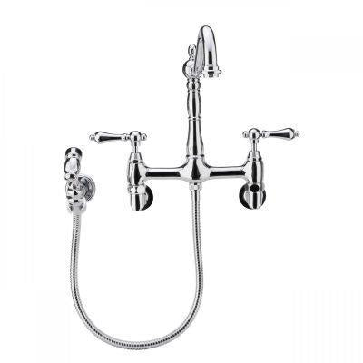 Maidstone - Audrey Wall Mount Kitchen Faucet - Metal Lever Handles
