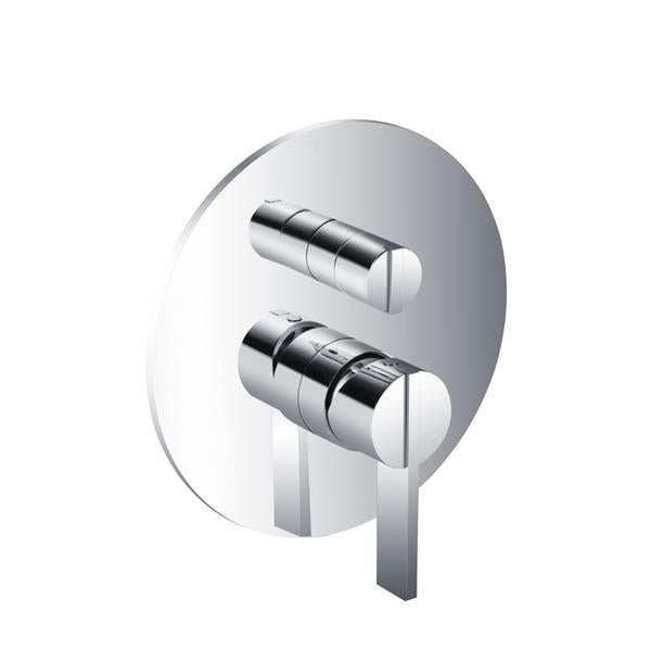 Flusso - Tub / Shower Trim With Pressure Balance Valve - 2-Output - Chrome