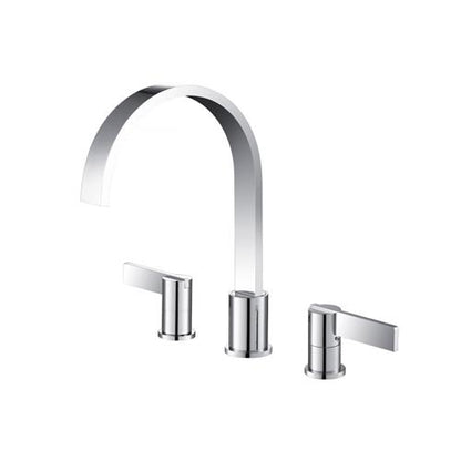 Flusso - 3 Hole Deck Mount Roman Tub Faucet