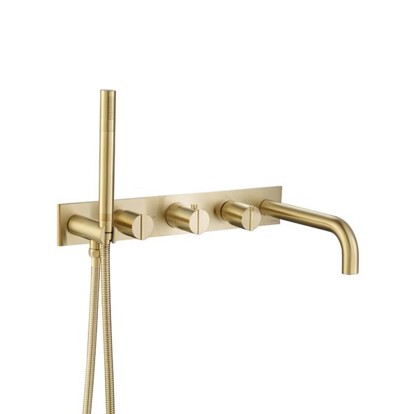 Flusso - Trim For Wall Mount Tub Filler With Hand Shower