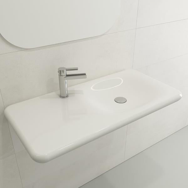 Bocchi - Fenice Wall-Mounted Sink Fireclay 35.5 inch