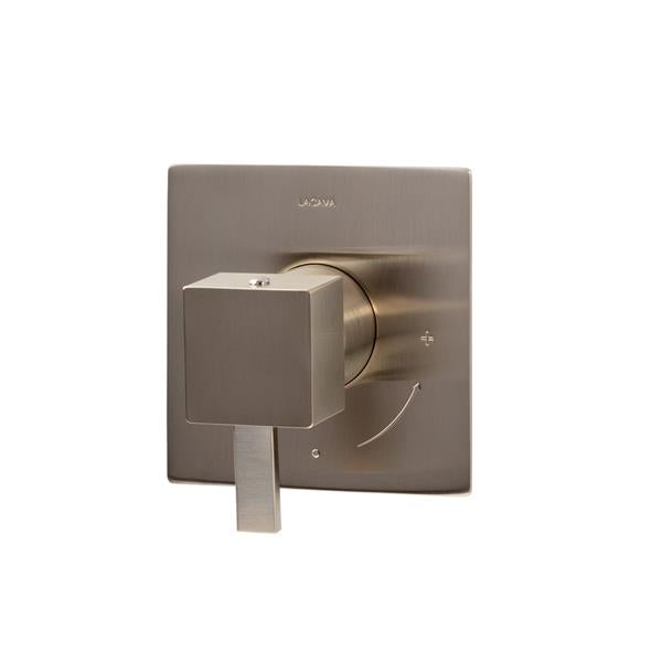 Lacava - Kubista  Trim - Built-In Progressive Pressure Balancing Mixer With A Lever Handle And Squared Backplate