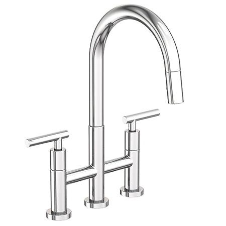 Newport Brass - East Linear Kitchen Bridge Pull-Down Faucet