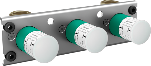 Hansgrohe - Axor Rough, Thermostatic Trim Exposed/Concealed Installation for 2 Functions