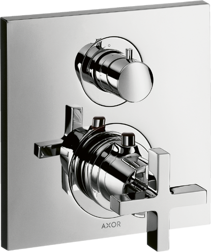 Hansgrohe - Axor Citterio Thermostatic Trim with Volume Control and Diverter - Cross Handle