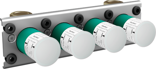 Hansgrohe - Axor Rough, Thermostatic Trim Exposed/Concealed Installation for 3 Functions