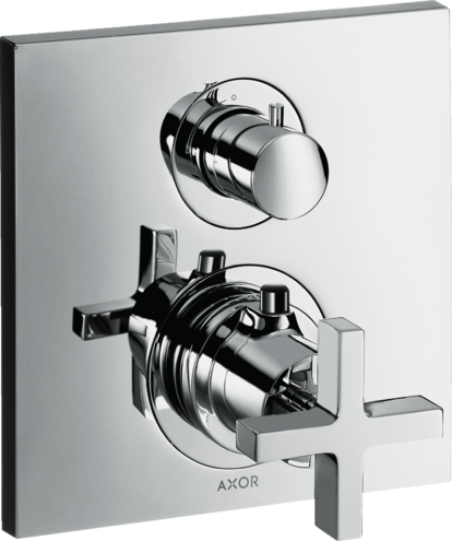 Hansgrohe - Axor Citterio Thermostatic Trim with Volume Control- Cross Handle