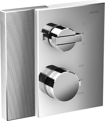 Hansgrohe - Axor Edge Thermostatic Trim with Volume Control and Diverter - Diamond Cut