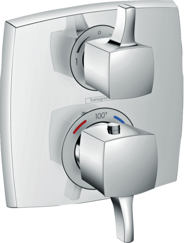Hansgrohe - Ecostat Classic Thermostatic Trim with Volume Control and Diverter, Square