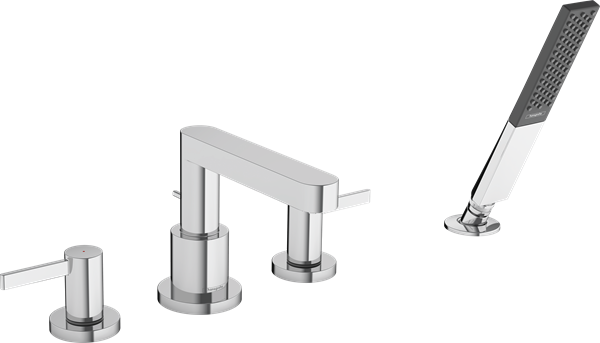 Hansgrohe - Finoris 4-Hole Roman Tub Set Trim with 1.75 GPM Handshower