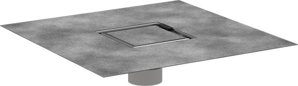 Hansgrohe - RainDrain Brilliance Point Drain Set 4 Inchx 4 Inch Trim with Rough