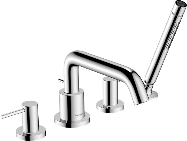 Hansgrohe - Tecturis S 4-Hole Roman Tub Set Trim with 1.75 Handshower