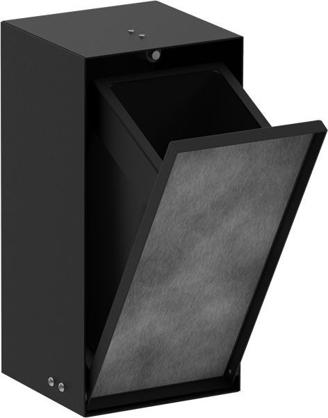 Hansgrohe - XtraStoris Rock Recessed Trash Bin with Shelf & Tileable Door
