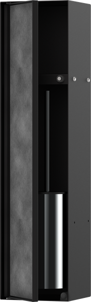 Hansgrohe - XtraStoris Rock Recessed Toilet Brush Holder with Shelf & Tileable Door