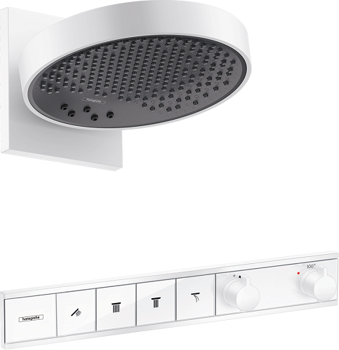 Hansgrohe - Rainfinity Showerhead 250 3-Jet, 2.5 GPM with RainSelect Thermostatic Trim for 4 Functions