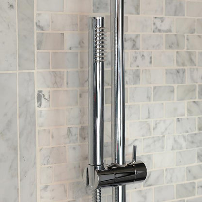Lacava - Cigno Hand-Held Round Shower Head With 59 Inch Flexible Hose, Rain Jet.